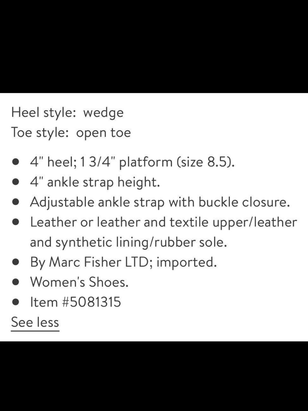 Marc Fisher Adalyn Espadrille Wedge Sandals - Picture 8 of 8